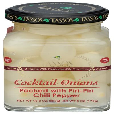 TASSOS Piri Piri Cocktail Onions, 10.2 OZ