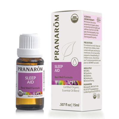 Pranarom - Sleep Aid Essential Oil Blend (15ml) - Lavender, Spikenard, Clary Sage, Vetiver, Roman Chamomile - 100% Pure Essential Oil for Diffusing & Relaxation|USDA and ECOCERT Certified Organic