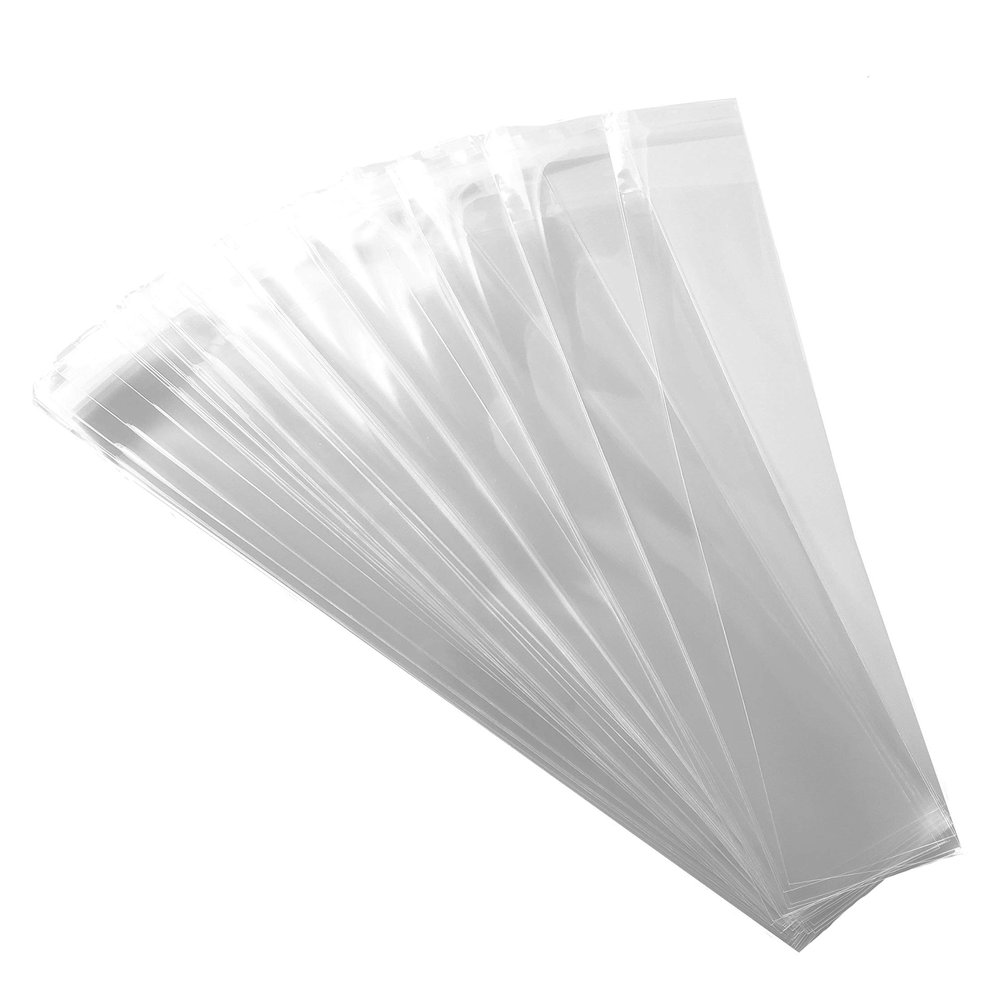 200 pcs 2" x 10" Clear 2 MIL Thick Self Sealing OPP Plastic Bags