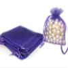 5" x 6-1/2" Purple Drawstring Sheer Organza Bags (24 Pieces)