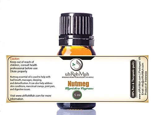 100% Pure Nutmeg Essential Oil || Indonesia - 5ml w/Euro Dropper