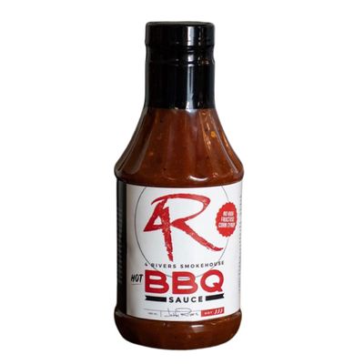 4 Rivers  Smokehouse Hot BBQ Sauce; Multi-Regional Flavor With an Ideal Combination of Our Signature With an Extra Layer of Heat. No High Fructose Corn Syrup. Perfect Complement For Beef, Pork, and Poultry. 16 fl oz