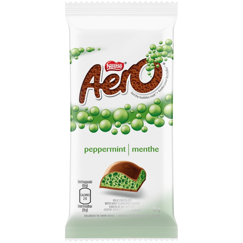 AERO Dark Mint Chocolate Bar, 95g/3.35oz