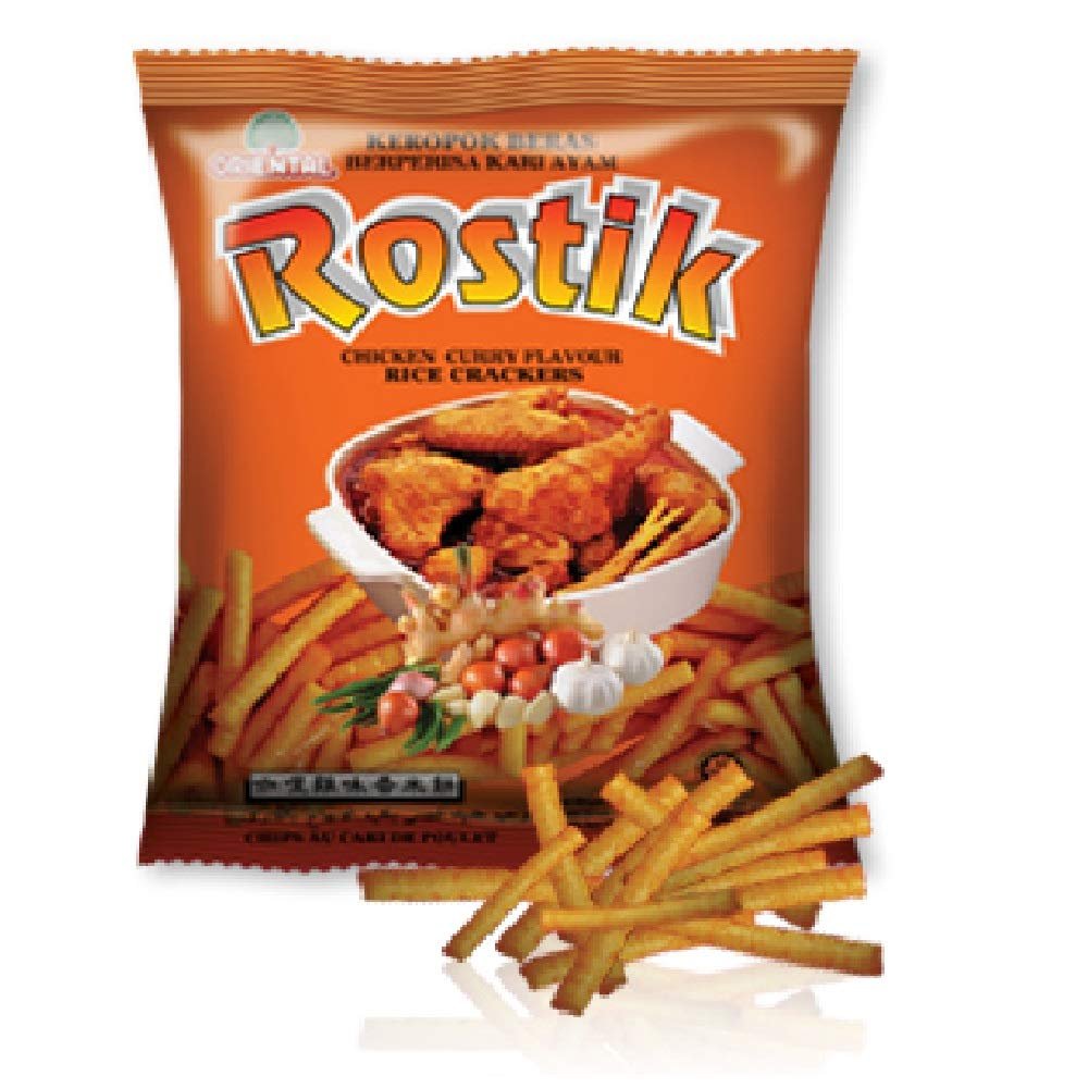 Oriental Rostik Rice Crackers 14g (Chicken Curry, 90 Packs)