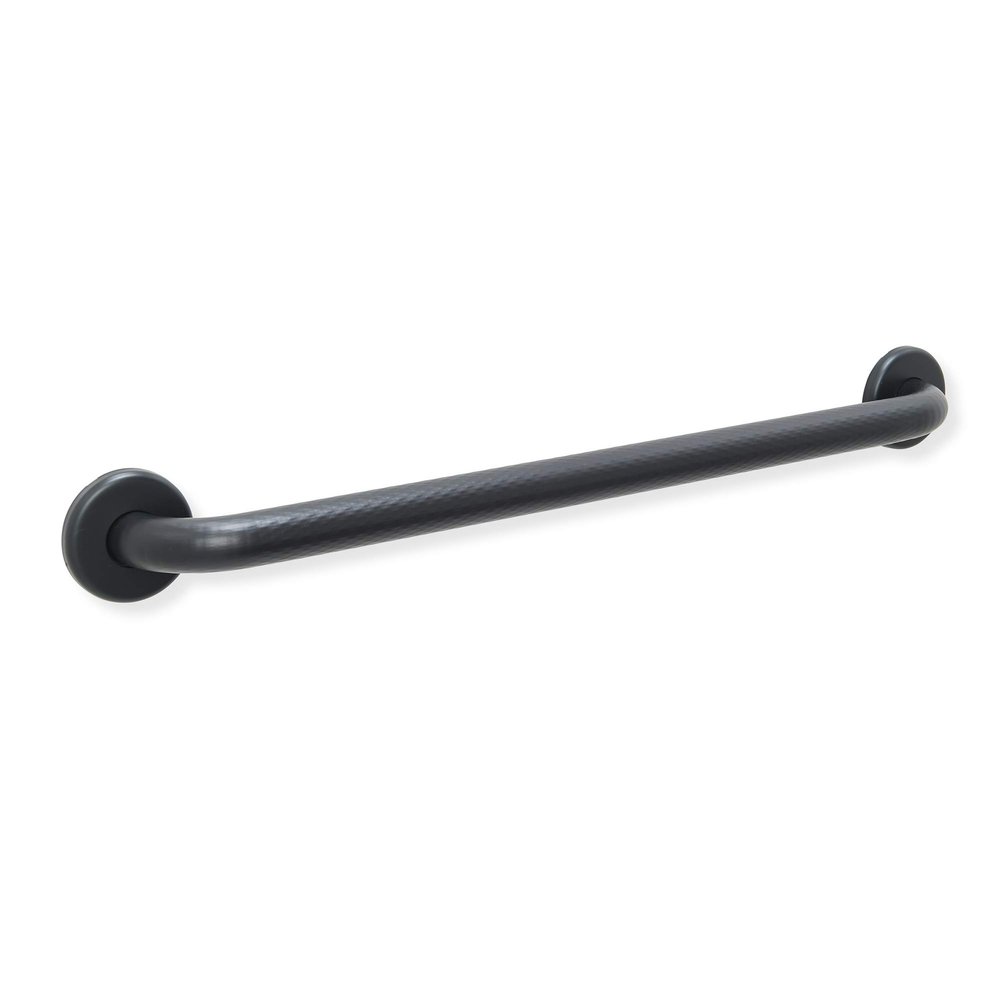 16 Shower Handle Shur Grip | 304 Stainless Steel Grab Bars for Bathtubs and Showers | Matte Black ADA Standard Hand Rails for Seniors, Children, Injured People | Supports Upto 400lbs