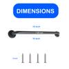 16 Shower Handle Shur Grip | 304 Stainless Steel Grab Bars for Bathtubs and Showers | Matte Black ADA Standard Hand Rails for Seniors, Children, Injured People | Supports Upto 400lbs view 3
