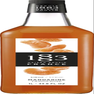 1883 Tangerine for Drinks, Made in France, 1 Liter Glass Bottle