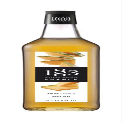 1883 Melon Syrup for Drinks, Made in France, 1 Liter Glass Bottle
