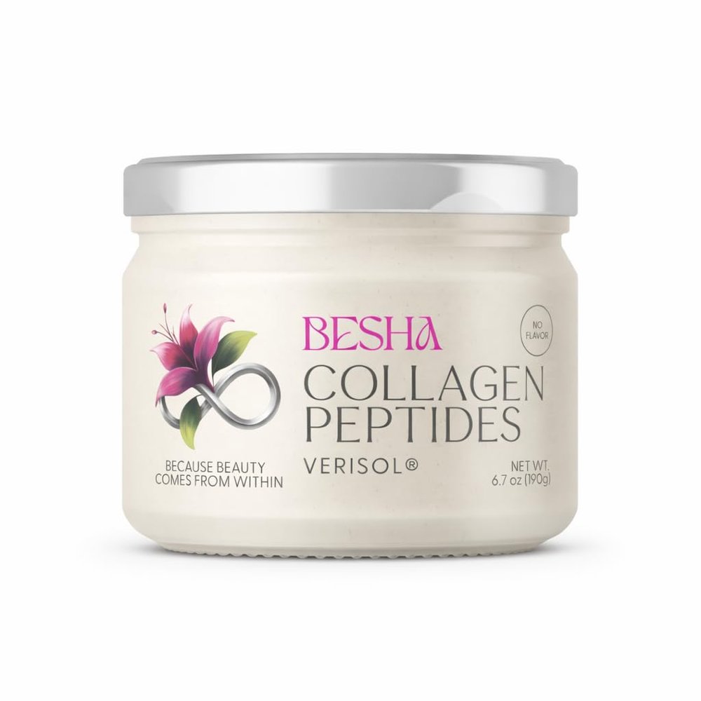 Besha Verisol Collagen Peptides Made in Germany 2-Month Supply Natural Flavor Skin, Hair, Nail & Joint Support