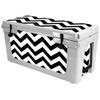 MightySkins (Cooler Not Included) Skin Compatible with RTIC 65 Cooler (2017 Model) - Black Chevron | Protective, Durable, and Unique Vinyl Decal wrap Cover | Easy to Apply | Made in The USA view 1