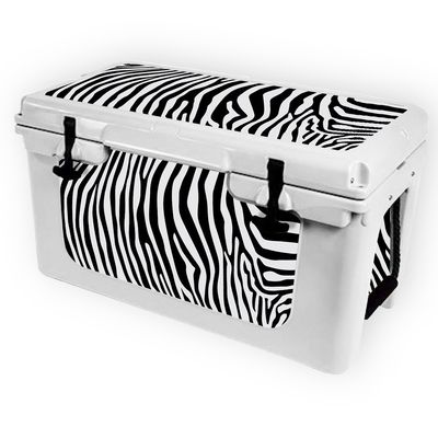 MightySkins (Cooler Not Included) Skin Compatible with RTIC 45 Cooler (2017 Model) - Black Zebra | Protective, Durable, and Unique Vinyl Decal wrap Cover | Easy to Apply | Made in The USA