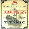 1/2 Sheet - Vintage Titanic Boarding Pass Birthday - D24173 - Edible Cake/Cupcake Party Topper - D24173 view 1