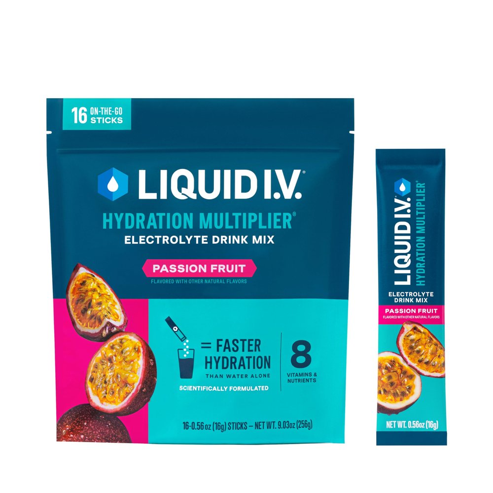Liquid I.V. Hydration Multiplier - Passion Fruit | Electrolyte Powder Drink Mix | 1 Pack (16 Servings)