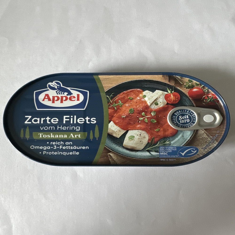 1 x 200g Appel Zarte Herring Fillet In Toscana Sauce