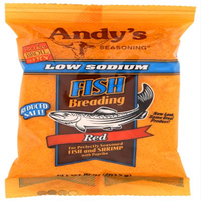 Andys Seasoning | Low Sodium Red Fish Breading | 10 Oz/283.5 G