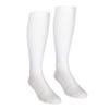 NuVein Compression Socks, 15-20 mmHg Support for Men, Padded Cushion Foot, Knee High, Closed Toe, White, Small