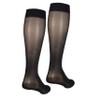 NuVein Sheer Compression Stockings, 15-20 mmHg Support, Women's Medium Denier Nylons, Knee High, Closed Toe, Black, 3X-Large view 1