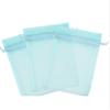 Kyezi Design and Craft 150 Pcs Light Blue 2x3 Sheer Drawstring Organza Jewelry Pouches Wedding Party Favor Gift Bags Candy Bags view 1