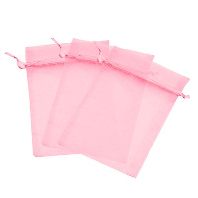 Kyezi Design and Craft 150 Pcs Pink 2x3 Sheer Drawstring Organza Jewelry Pouches Wedding Party Favor Gift Bags Candy Bags