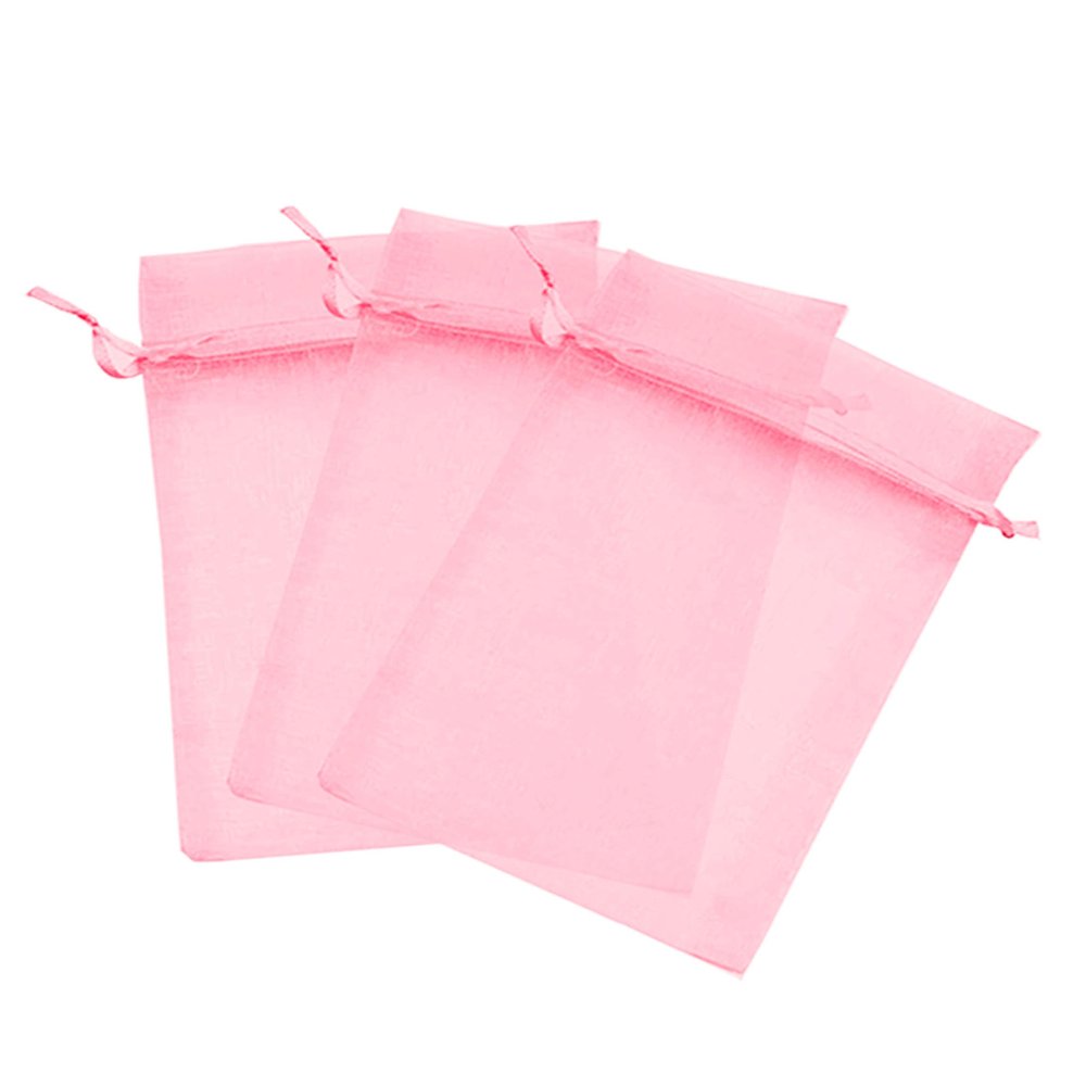 Kyezi Design and Craft 150 Pcs Pink 2x3 Sheer Drawstring Organza Jewelry Pouches Wedding Party Favor Gift Bags Candy Bags