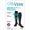 NuVein Men's Compression Socks, 15-20 mmHg Support, Dress Trouser Style, Over Calf Knee High, White, Medium view 2