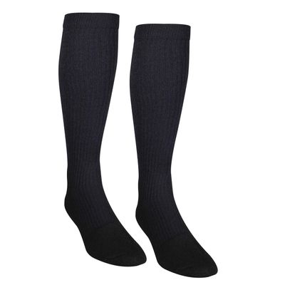 NuVein Compression Socks, 15-20 mmHg Support for Men, Padded Cushion Foot, Knee High, Closed Toe, Black, X-Large