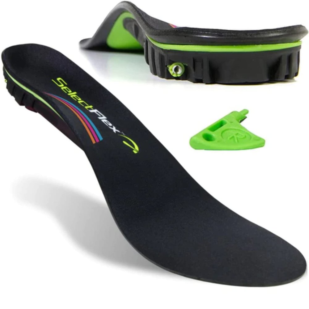 SelectFlex Adjustable Arch Support Orthotic Insoles Helps a Person with Plantar Fasciitis, Neuropathy, Flat Feet, Overpronation, Foot Pain, Mortons Neuroma, Low Back Pain Women12-13/Men 11-12