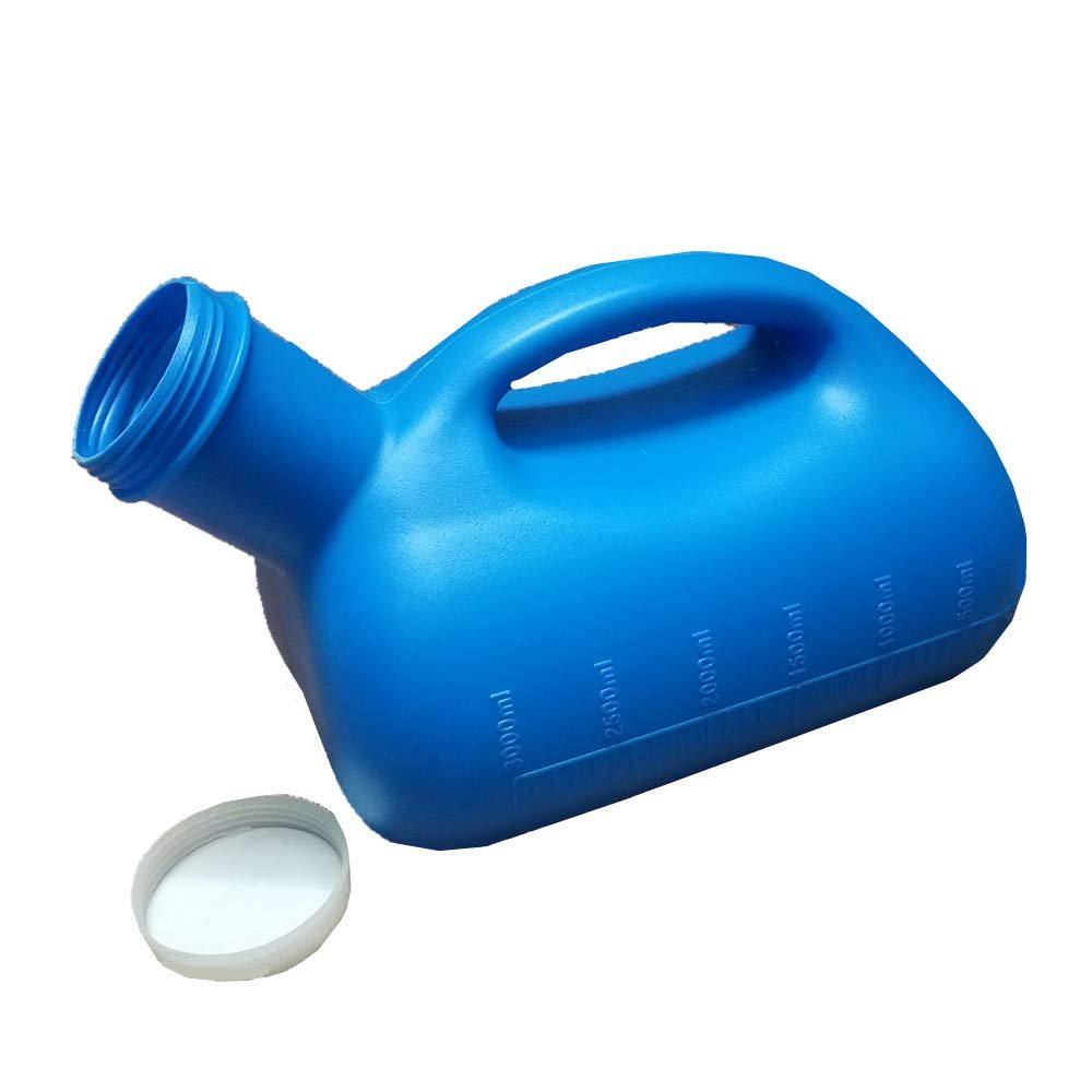 YUMSUM 3000ML Large Male Urinal,YUMSUM Portable Mens Potty Pee Bottle Collector Travel Toilet (Blue)