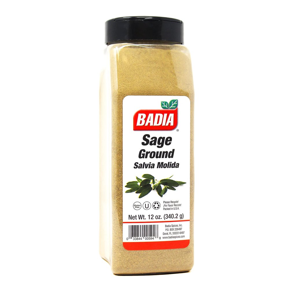 Badia Ground Sage, 12 oz  Earthy, Aromatic Herb Seasoning, Savory Flavor, Gluten Free, No MSG, Kosher