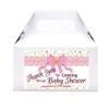 ArtPaperWonders Custom Baby Shower Gable Boxes with Labels, Personalized Girl Baby Shower Party Favor Box Labels (Labels Only) view 1
