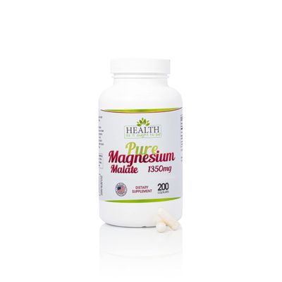 Pure Magnesium Malate 1350 mg - 200 Capsules. Physician Formulated and Highly Absorbable
