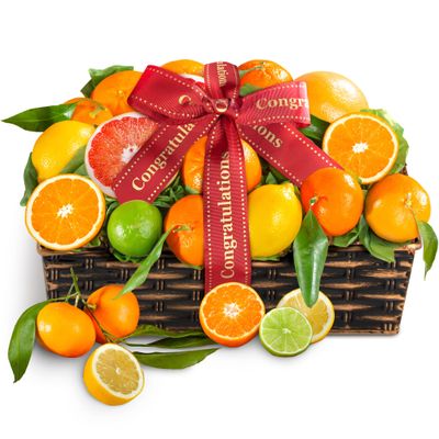A Gift Inside Congratulations Sweet Sunshine Citrus Fruit Gift Basket