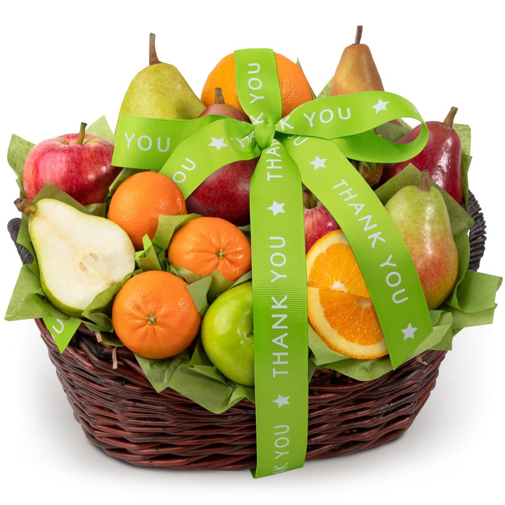 A Gift Inside Thank You California Bounty Fruit Gift Basket
