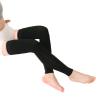 TOFLY Medical Thigh High Compression Socks Footless for Women & Men, Opaque Support Hose, 15-20mmHg Graduated Compression Stockings with Silicone Band for Varicose Veins, Edema, DVT, 1 Pair Black S view 4