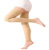 TOFLY Medical Thigh High Compression Socks Footless for Women & Men, Opaque Support Hose, 15-20mmHg Graduated Compression Stockings with Silicone Band for Varicose Veins, Edema, DVT, 1 Pair Beige 2XL view 3