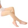 TOFLY Medical Thigh High Compression Socks Footless for Women & Men, Opaque Support Hose, 15-20mmHg Graduated Compression Stockings with Silicone Band for Varicose Veins, Edema, DVT, 1 Pair Beige 2XL view 4