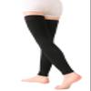 TOFLY Medical Thigh High Compression Socks Footless for Women & Men, Opaque Support Hose, 15-20mmHg Graduated Compression Stockings with Silicone Band for Varicose Veins, Edema, DVT, 1 Pair Black M view 2