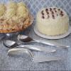 12 Heavy Duty Disposable Plastic Serving Utensils - Six Each (10" Forks & 10" Spoons) - Silver view 3