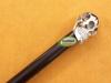 INAM Premium Quality Antique Wooden Foldable Walking Stick/Walking Cane with Antique Brass Designer Skull Handle/Stick Length 92 cm HANDICRAFTS view 4