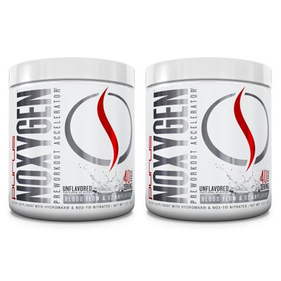 Purus Labs NOXygen Powder Pre-Workout Accelerator | Nitric Oxide Booster & Oxygen Amplifier | Hydromax Glycerol & NO3-T Nitrates | 40 Servings, Pack of 2 (Unflavored)
