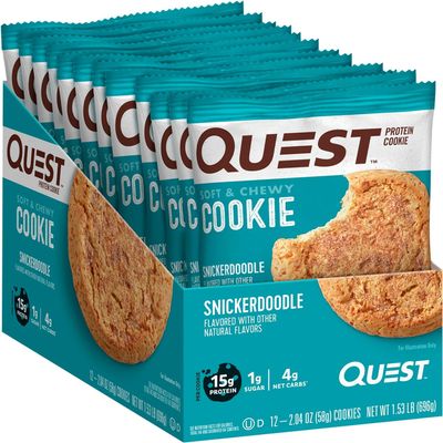 Quest Nutrition Snickerdoodle Protein Cookie, Snickerdoodle, 12 Count