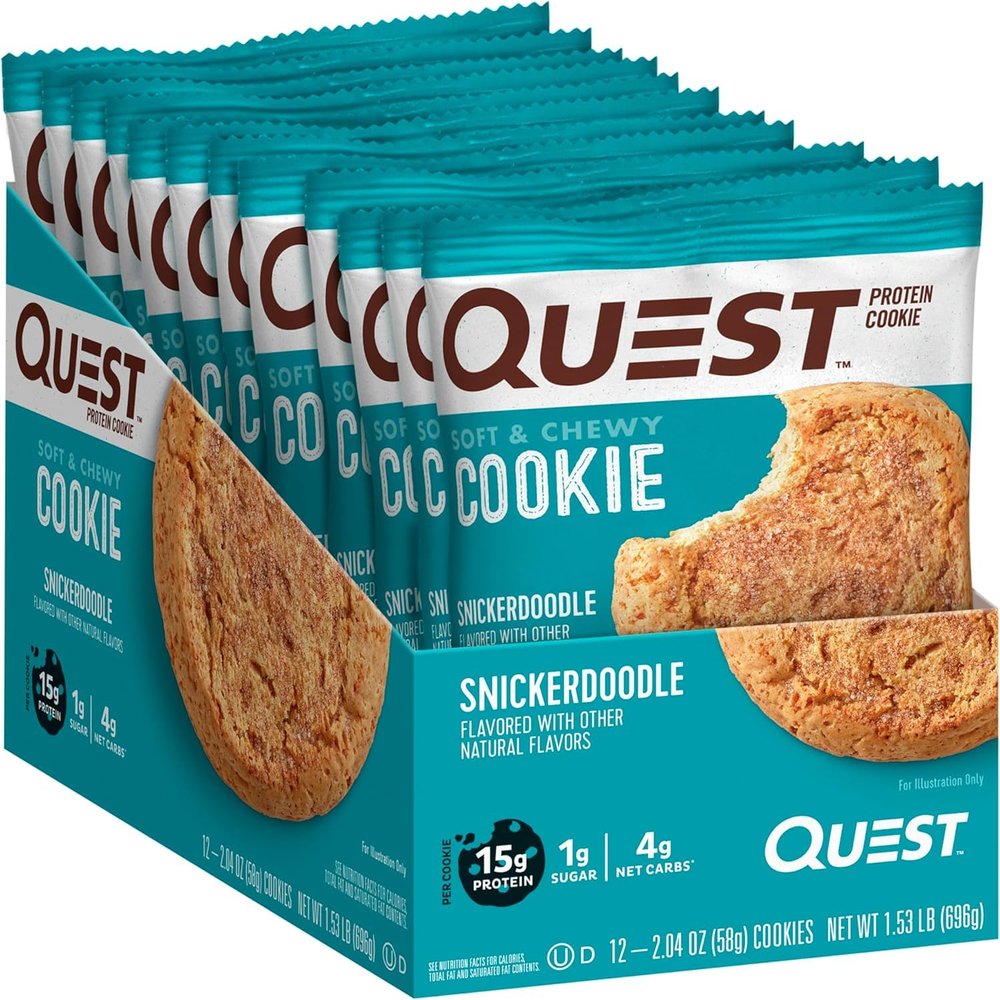 Quest Nutrition Snickerdoodle Protein Cookie, Snickerdoodle, 12 Count