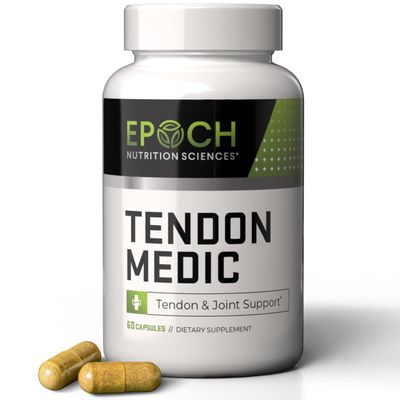 Tendon Medic Joint & Tendon Support Supplement Mobility & Flexibility Formula Natural Non-GMO Capsules for Joint Pain Relief, Tendonitis, Arthritis & Muscle Recovery 60 Caps