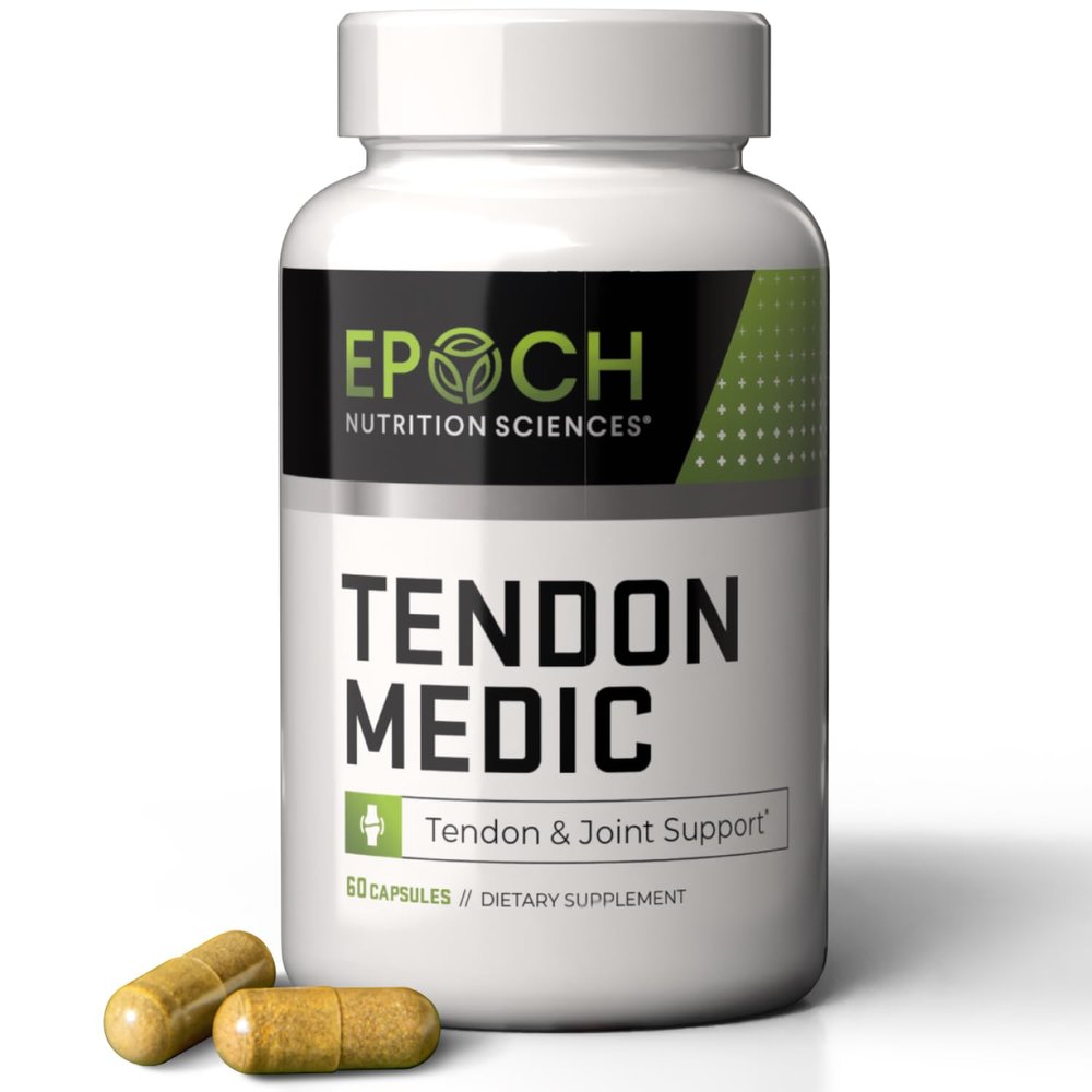 Tendon Medic Joint & Tendon Support Supplement Mobility & Flexibility Formula Natural Non-GMO Capsules for Joint Pain Relief, Tendonitis, Arthritis & Muscle Recovery 60 Caps
