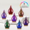 Porseme 280ml Essential Oil Diffuser 3D Hand-Blown Glass Aroma Diffusor, Aromatherapy Unltrasonic Cool Mist deffuser, 7 Color Changing Humidifier, Waterless Shut-Off, Timer Function for Home Office view 2
