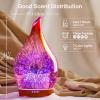 Porseme 280ml Essential Oil Diffuser 3D Hand-Blown Glass Aroma Diffusor, Aromatherapy Unltrasonic Cool Mist deffuser, 7 Color Changing Humidifier, Waterless Shut-Off, Timer Function for Home Office view 3