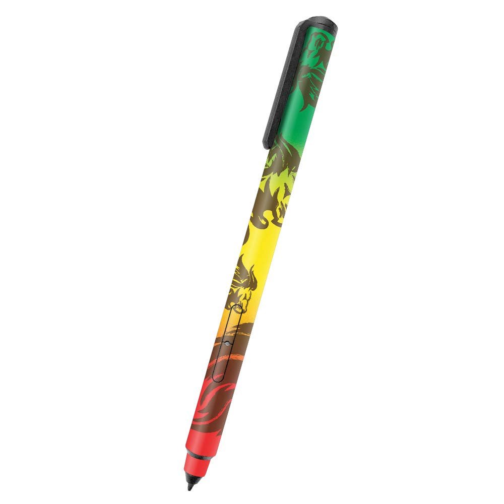 MightySkins Skin Compatible with NuVision Digital Pen - Rasta Lion | Protective, Durable, and Unique Vinyl Decal wrap Cover | Easy to Apply, Remove, and Change Styles | Made in The USA
