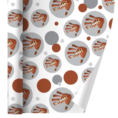 GRAPHICS & MORE Hand Print Football Get a Grip Gift Wrap Wrapping Paper Roll