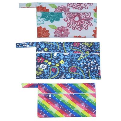 3 Pieces Mini Wet Bags Reusable for Mama Cloth Menstrual Pads/Breast Pads