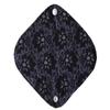 5 Pieces Charcoal Bamboo Mama Cloth/Menstrual Pads/Reusable Sanitary Pads (Black lace, Pantyliner (8 inch)) view 3